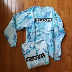 Tye dye sweat shirts.